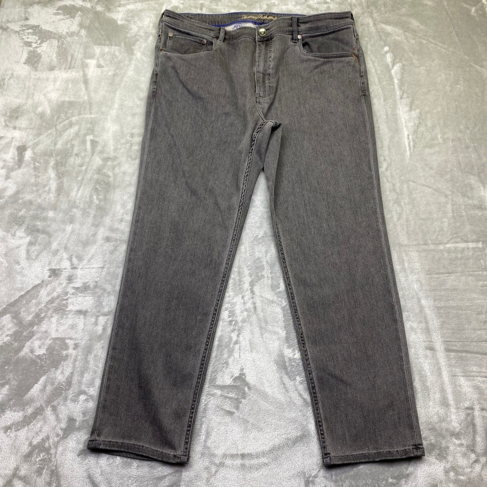 Tommy Bahama Indigo Palms Mens‎ Gray Denim Jeans Sz 38 Fits 37" Grunge Preppy